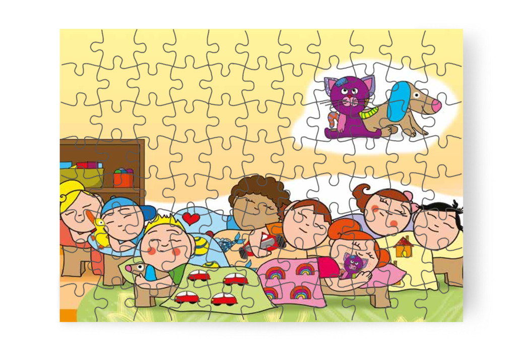 A plüssök álmukban együtt játszanak – Klára és az elveszett alvóka puzzle, 88 darab [TC31-25-P88]