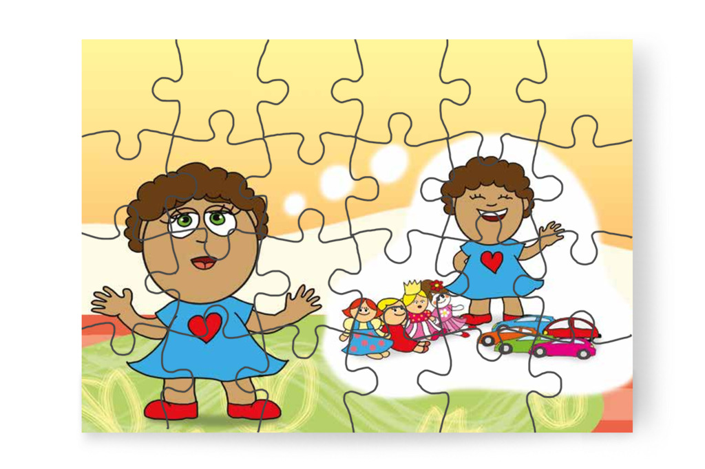 Dolly elmeséli az iskolás játék ötletét – Dolly iskolásat akar játszani puzzle, 24 darab [TC27-08-P24]