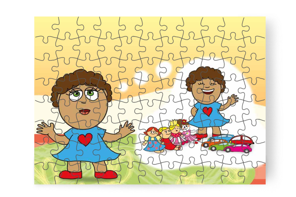 Dolly elmeséli az iskolás játék ötletét – Dolly iskolásat akar játszani puzzle, 88 darab [TC27-08-P88]