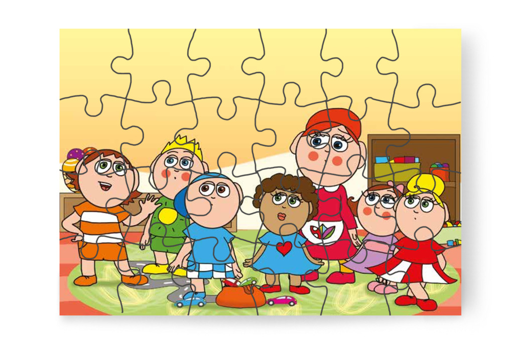 Ádám kineveti Dolly ötletét – Dolly iskolásat akar játszani puzzle, 24 darab [TC27-09-P24]