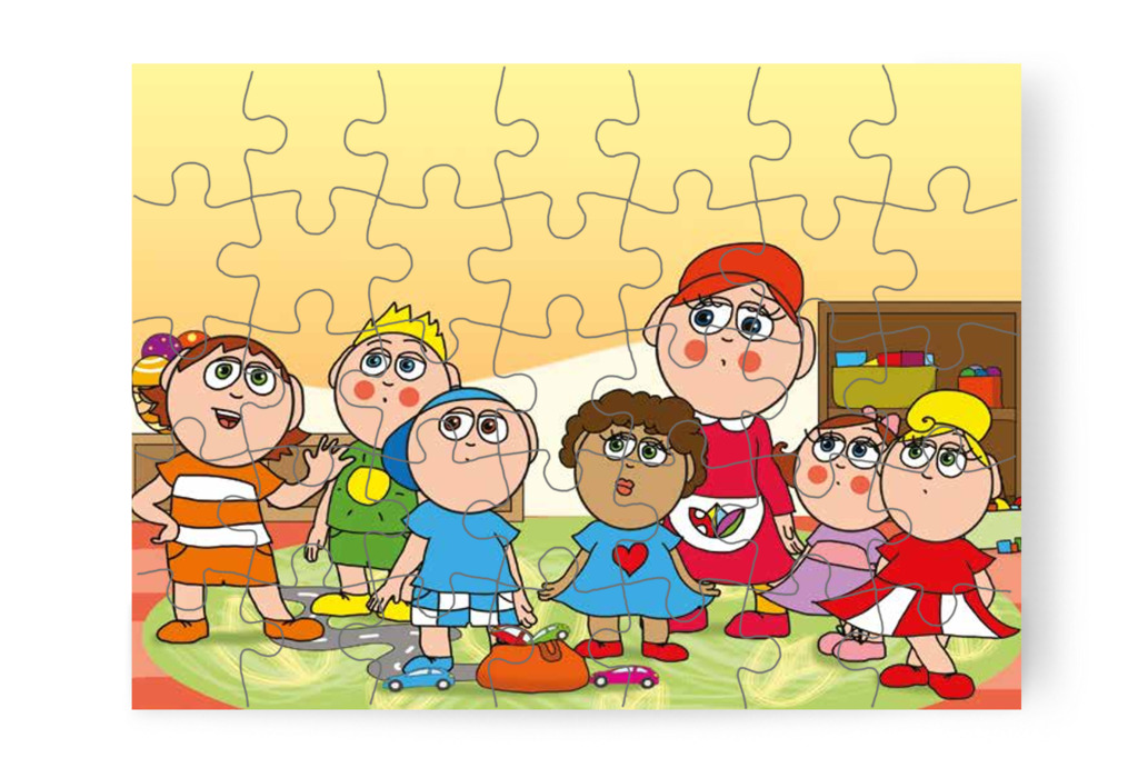 Ádám kineveti Dolly ötletét – Dolly iskolásat akar játszani puzzle, 35 darab [TC27-09-P35]