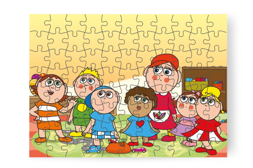 Ádám kineveti Dolly ötletét – Dolly iskolásat akar játszani puzzle, 88 darab [TC27-09-P88]