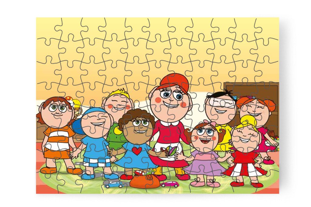 A gyerekek együtt játszanak iskolásat – Dolly iskolásat akar játszani puzzle, 88 darab [TC27-11-P88]