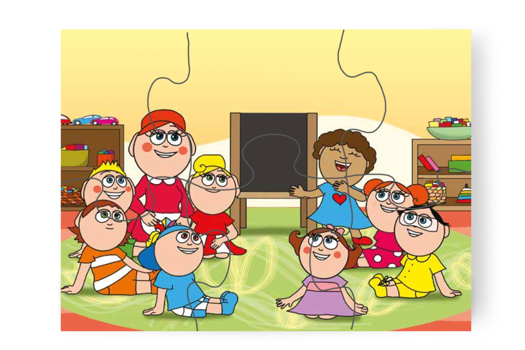 Dolly lesz a tanító néni – Dolly iskolásat akar játszani puzzle, 6 darab [TC27-13-P06]