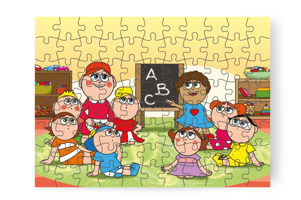 Dolly felírja az ABC betűit – Dolly iskolásat akar játszani puzzle, 88 darab [TC27-14-P88]