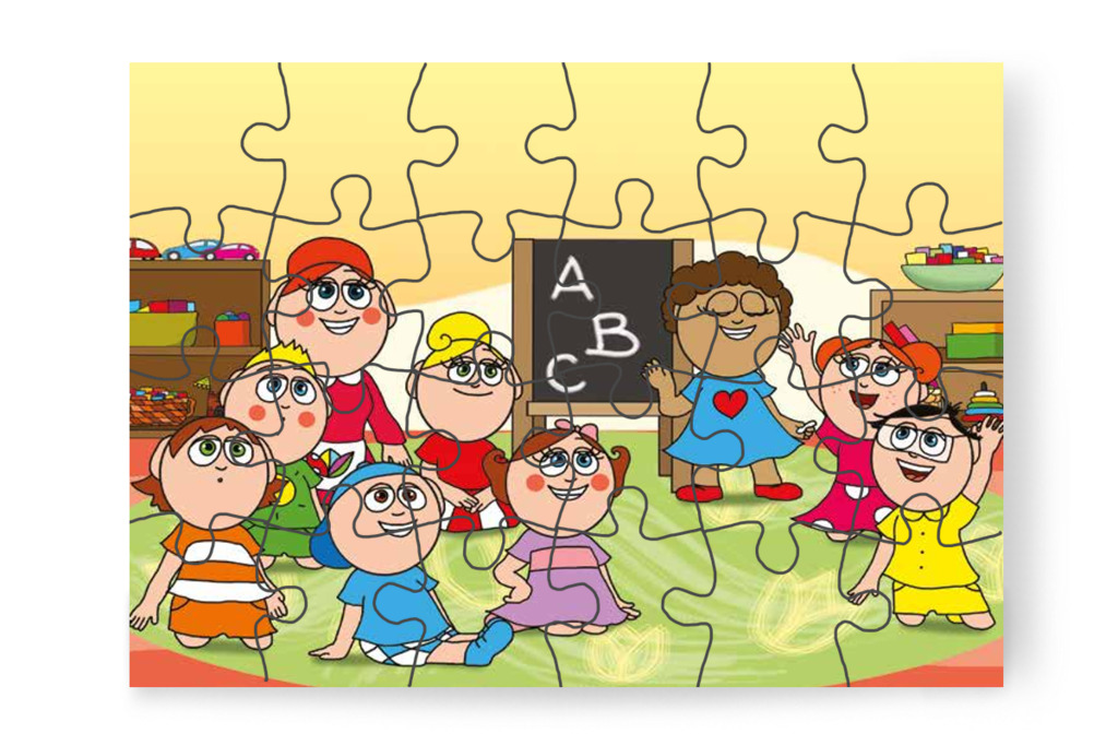 Tamás és Klára is felelnek – Dolly iskolásat akar játszani puzzle, 24 darab [TC27-16-P24]
