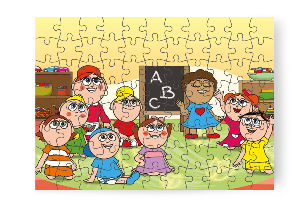 Tamás és Klára is felelnek – Dolly iskolásat akar játszani puzzle, 88 darab [TC27-16-P88]