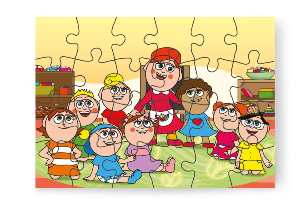 Óvónéni mondókával segít – Dolly iskolásat akar játszani puzzle, 24 darab [TC27-18-P24]