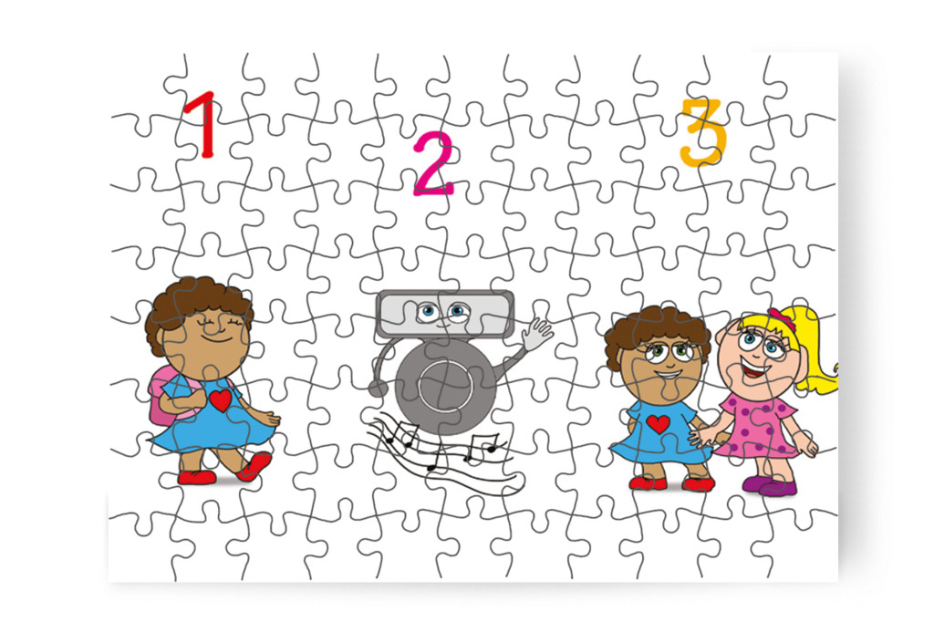 A mondóka első három száma – Dolly iskolásat akar játszani puzzle, 88 darab [TC27-19-P88]