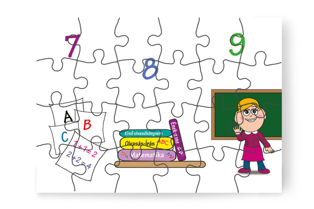 A hét, nyolc és kilenc következik – Dolly iskolásat akar játszani puzzle, 24 darab [TC27-21-P24]