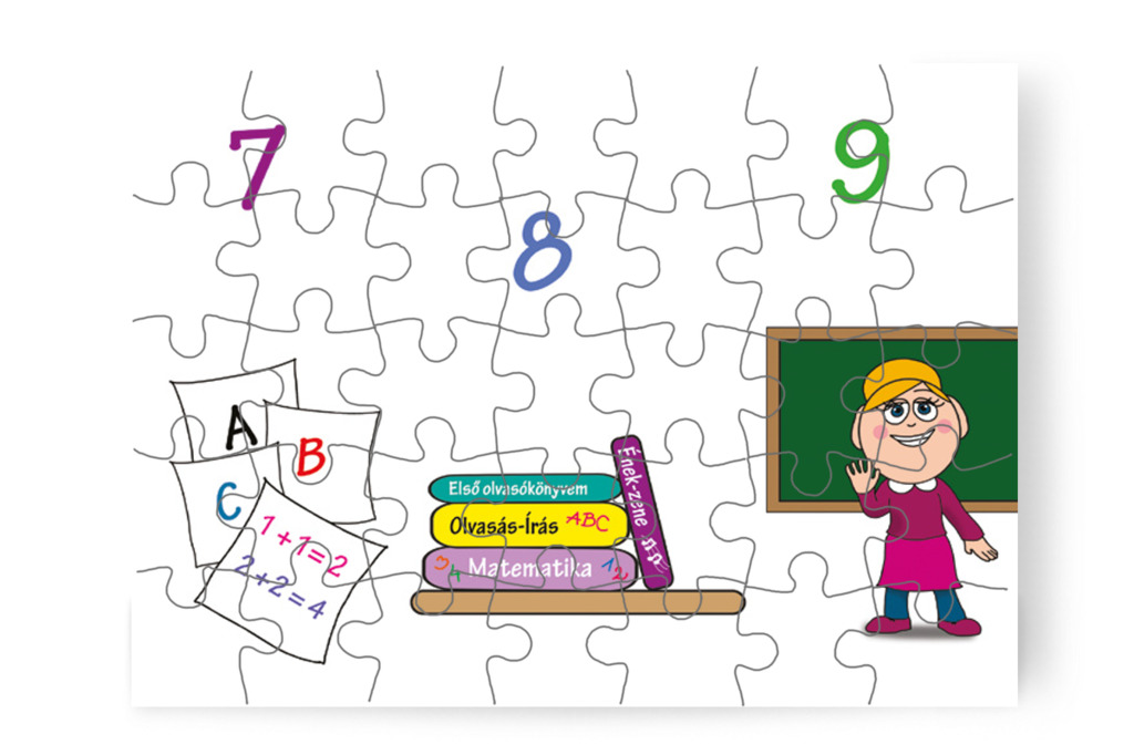 A hét, nyolc és kilenc következik – Dolly iskolásat akar játszani puzzle, 35 darab [TC27-21-P35]