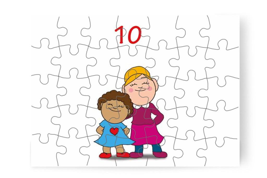 Tízig jut a közös számolás – Dolly iskolásat akar játszani puzzle, 35 darab [TC27-22-P35]