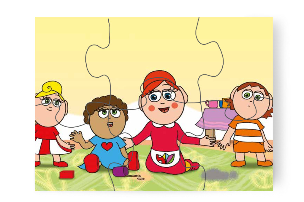 Már két folt van a szőnyegen – 6 darabos karton puzzle | Óvónéni és a szőnyeg