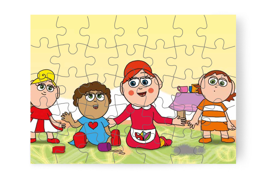 Már két folt van a szőnyegen – 35 darabos karton puzzle | Óvónéni és a szőnyeg
