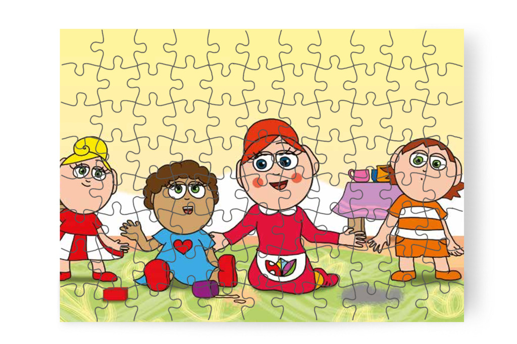 Már két folt van a szőnyegen – 88 darabos karton puzzle | Óvónéni és a szőnyeg