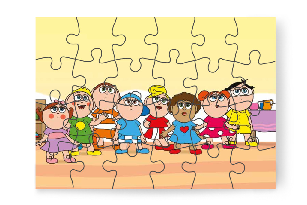 Hiányzik a szőnyeg a csoportszobából – 24 darabos karton puzzle | Óvónéni és a szőnyeg