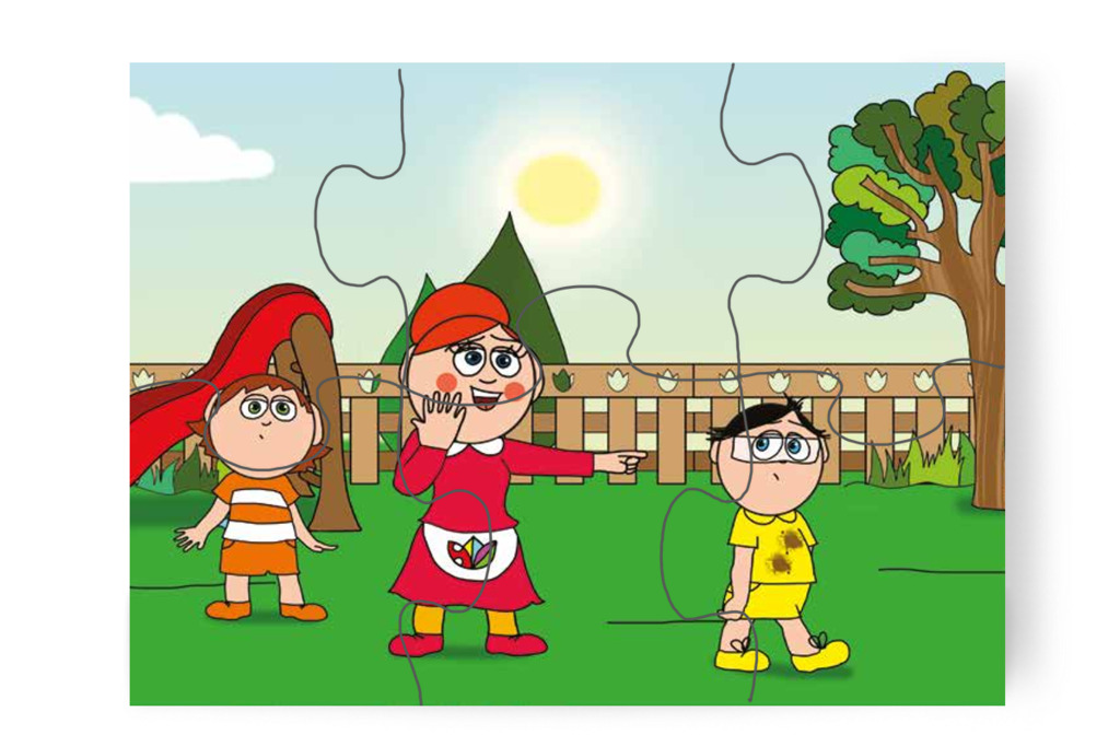 Tamás a Büntifa alá kerül – 6 darabos karton puzzle | Tamás és a rosszalkodás