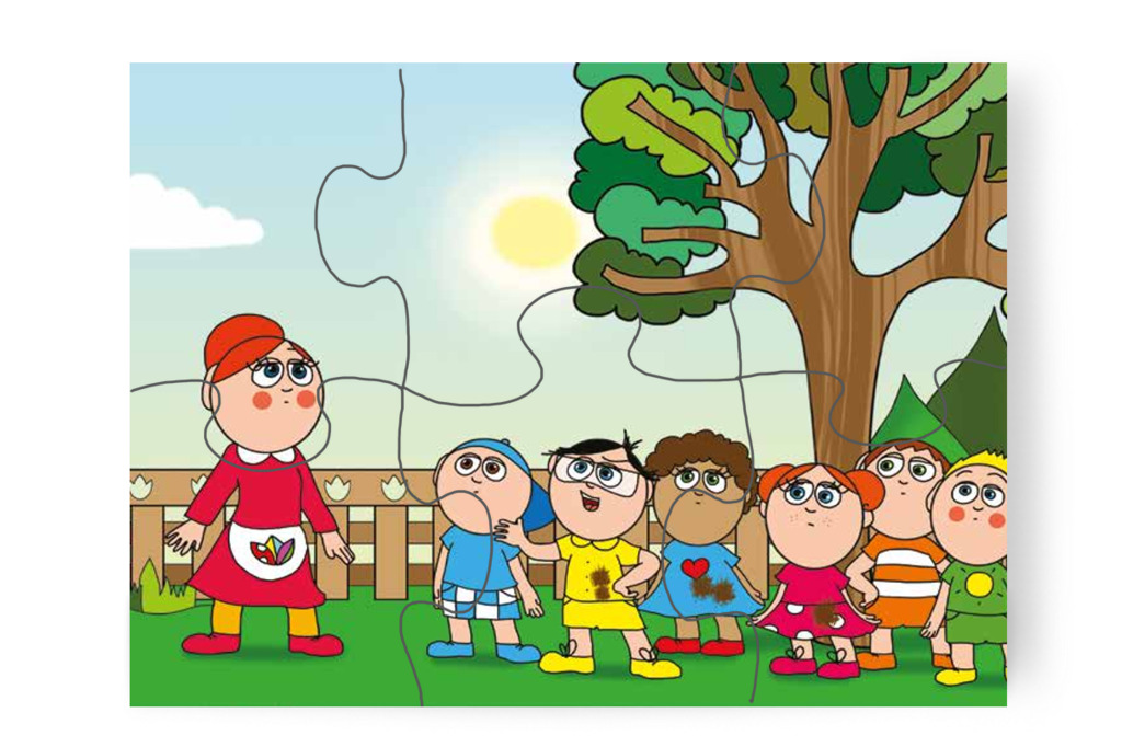 Tamás megkérdezi, játszhatnak-e – 6 darabos karton puzzle | Tamás és a rosszalkodás