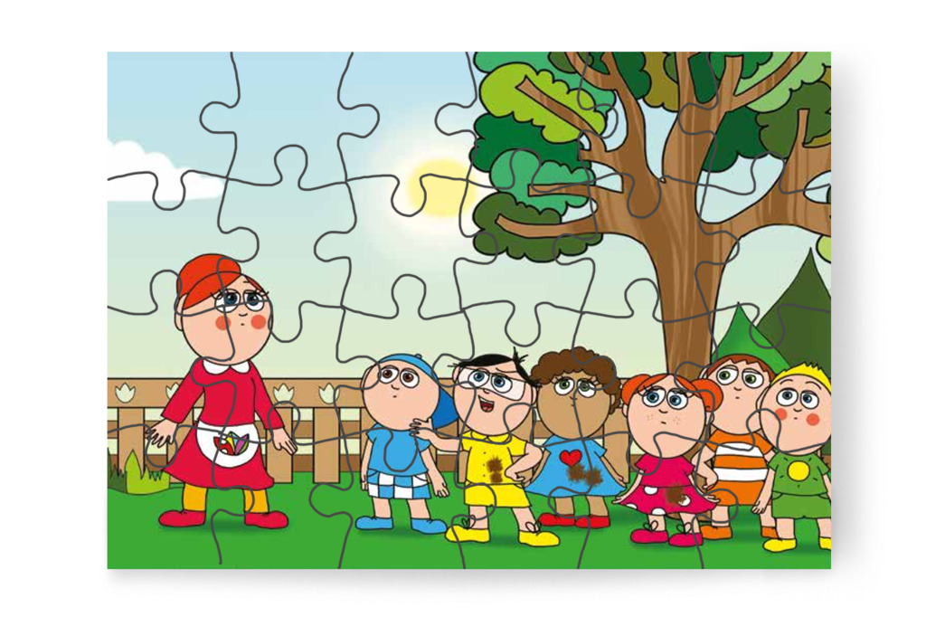 Tamás megkérdezi, játszhatnak-e – 24 darabos karton puzzle | Tamás és a rosszalkodás