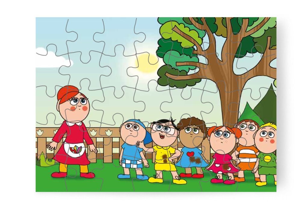 Tamás megkérdezi, játszhatnak-e – 35 darabos karton puzzle | Tamás és a rosszalkodás