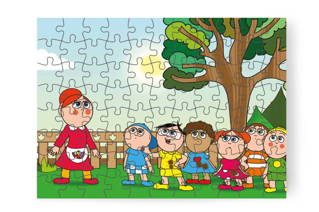 Tamás megkérdezi, játszhatnak-e – 88 darabos karton puzzle | Tamás és a rosszalkodás