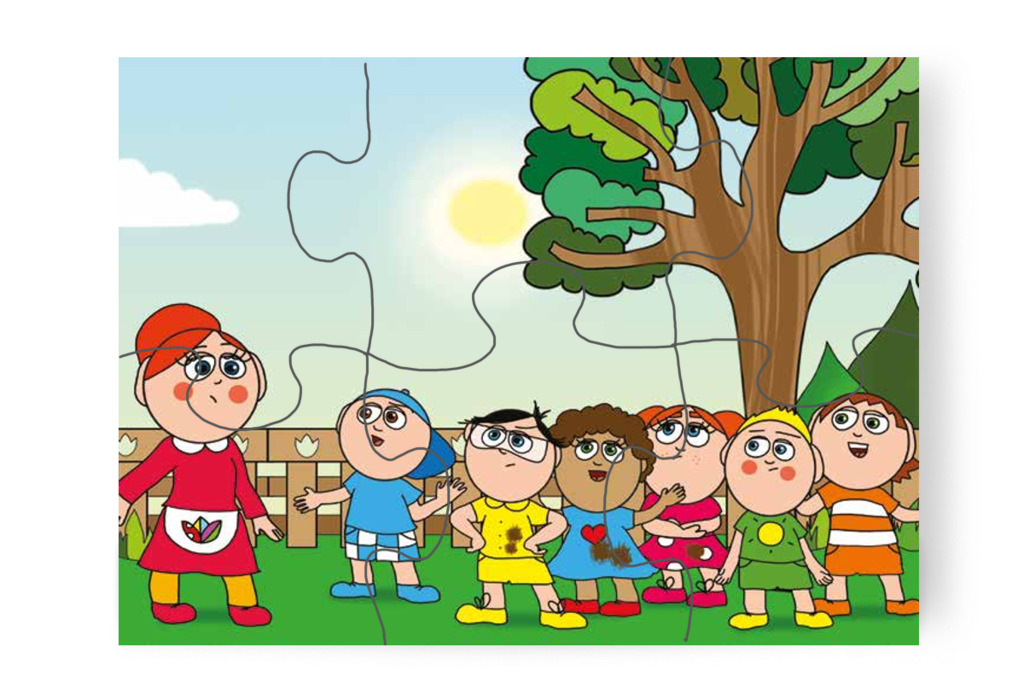 A többiek is kérdezik Óvónénit – 6 darabos karton puzzle | Tamás és a rosszalkodás