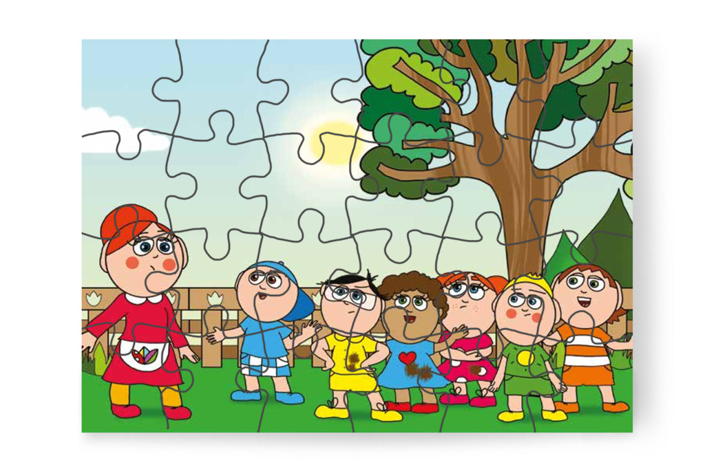 A többiek is kérdezik Óvónénit – 24 darabos karton puzzle | Tamás és a rosszalkodás