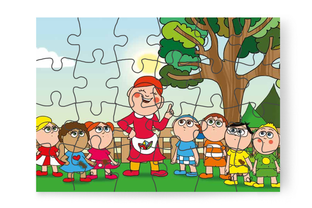 Óvónéni a gyerekkorára emlékezik – 24 darabos karton puzzle | Tamás és a rosszalkodás