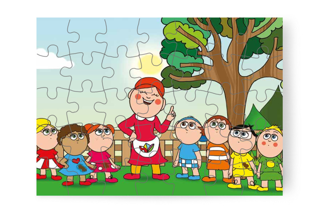 Óvónéni a gyerekkorára emlékezik – 35 darabos karton puzzle | Tamás és a rosszalkodás