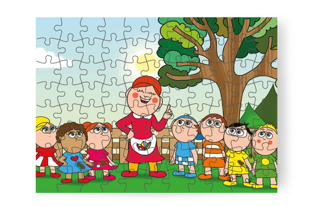 Óvónéni a gyerekkorára emlékezik – 88 darabos karton puzzle | Tamás és a rosszalkodás