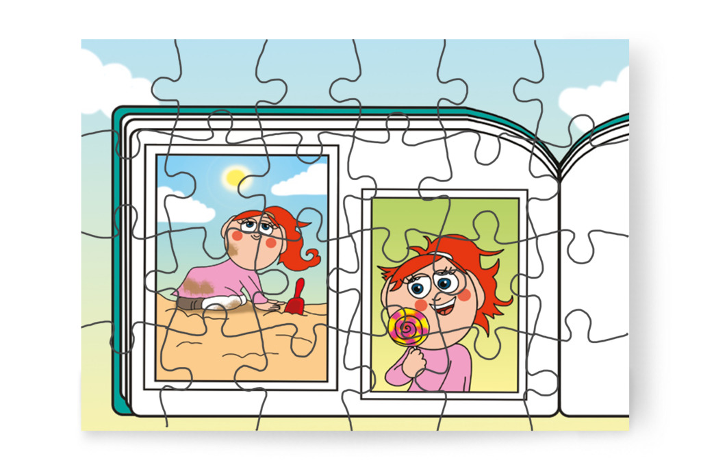 A képeken maszatos és kócos is volt – 24 darabos karton puzzle | Tamás és a rosszalkodás
