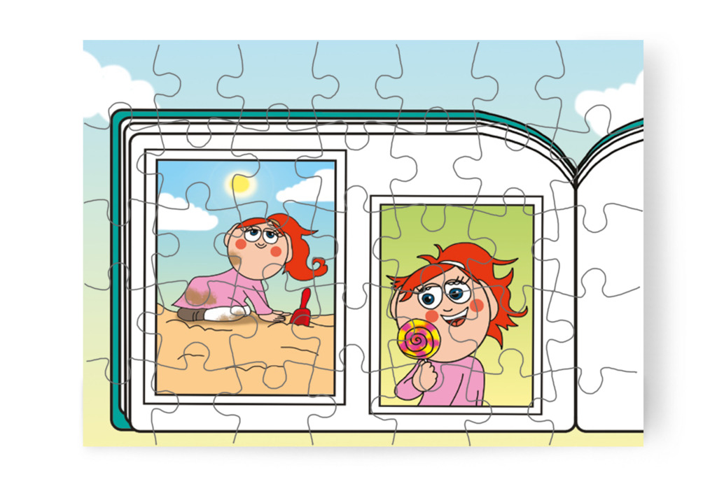 A képeken maszatos és kócos is volt – 35 darabos karton puzzle | Tamás és a rosszalkodás