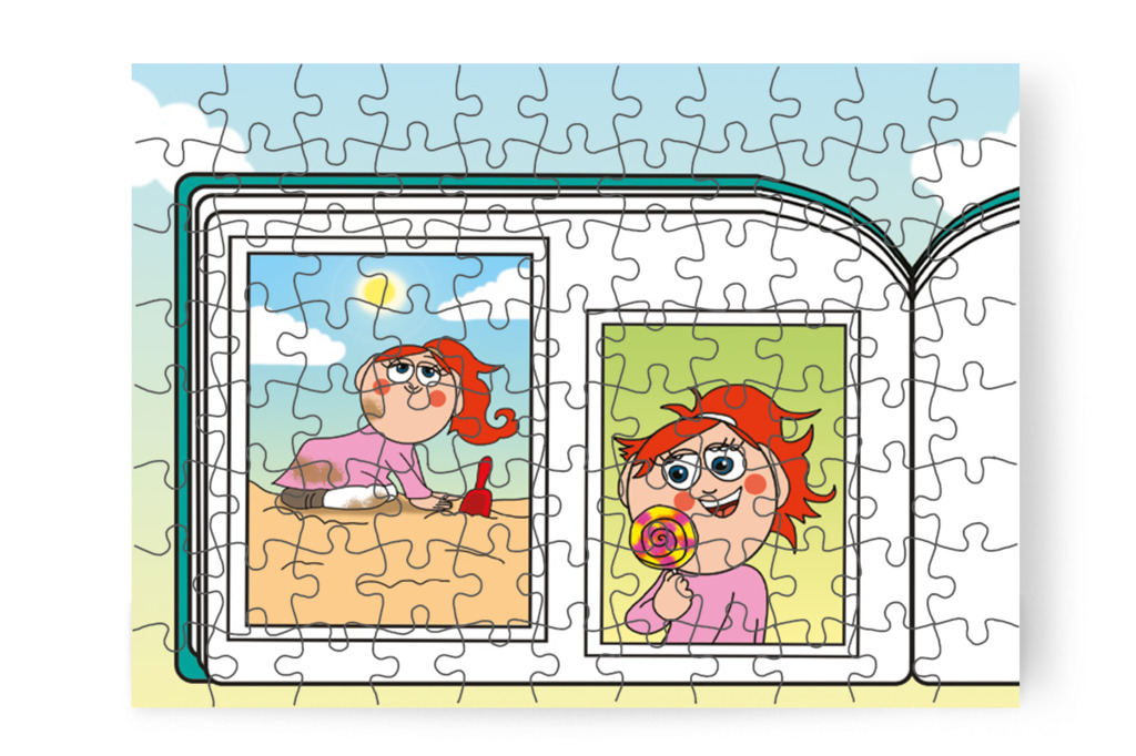 A képeken maszatos és kócos is volt – 88 darabos karton puzzle | Tamás és a rosszalkodás