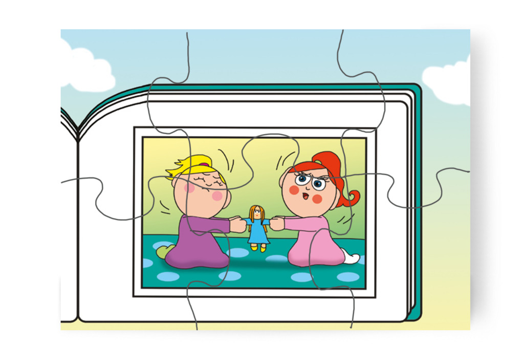 Óvónéni és Nelli is veszekedett – 6 darabos karton puzzle | Tamás és a rosszalkodás
