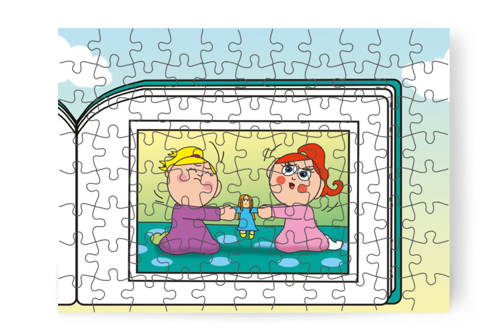 Óvónéni és Nelli is veszekedett – 88 darabos karton puzzle | Tamás és a rosszalkodás