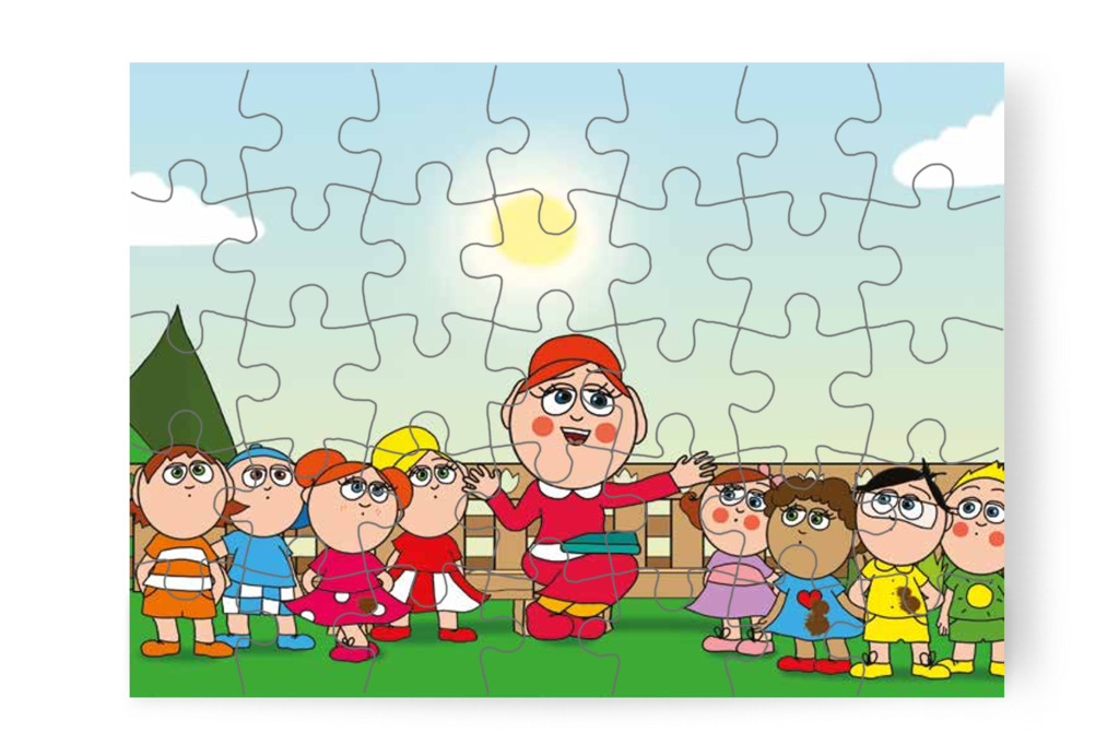 Óvónéni igazat ad a gyerekeknek – 35 darabos karton puzzle | Tamás és a rosszalkodás