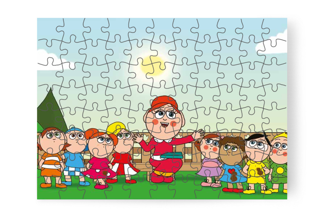 Óvónéni igazat ad a gyerekeknek – 88 darabos karton puzzle | Tamás és a rosszalkodás