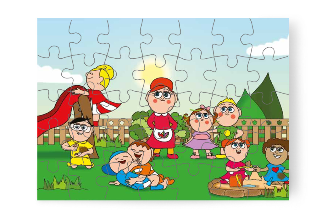 Újra szabad az udvari játék – 35 darabos karton puzzle | Tamás és a rosszalkodás