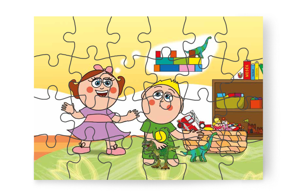 Natali dínót kér Patriktól – Patrik és az irigység puzzle, 24 darab [TC34-03-P24]