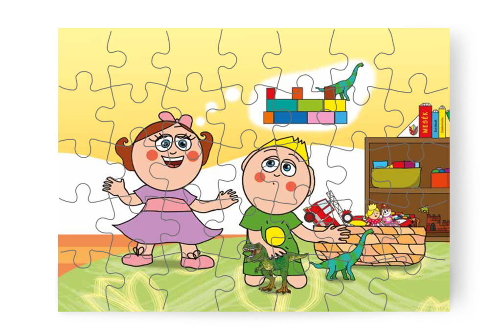 Natali dínót kér Patriktól – Patrik és az irigység puzzle, 35 darab [TC34-03-P35]