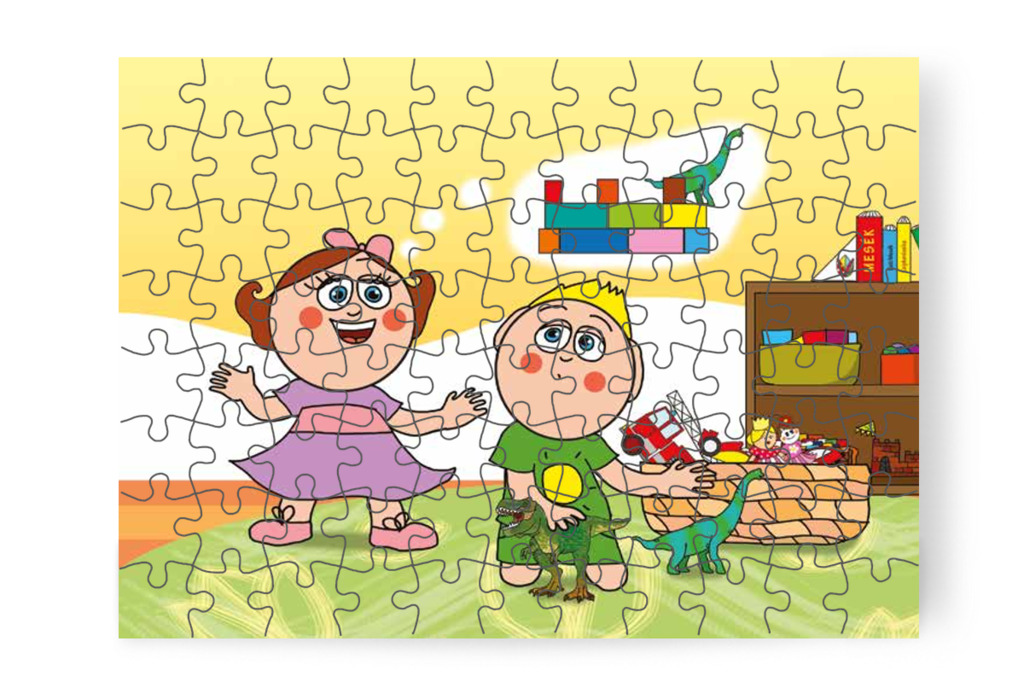 Natali dínót kér Patriktól – Patrik és az irigység puzzle, 88 darab [TC34-03-P88]