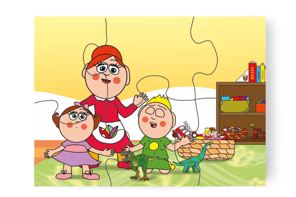 Patrik nem adja oda a dínót – Patrik és az irigység puzzle, 6 darab [TC34-04-P06]