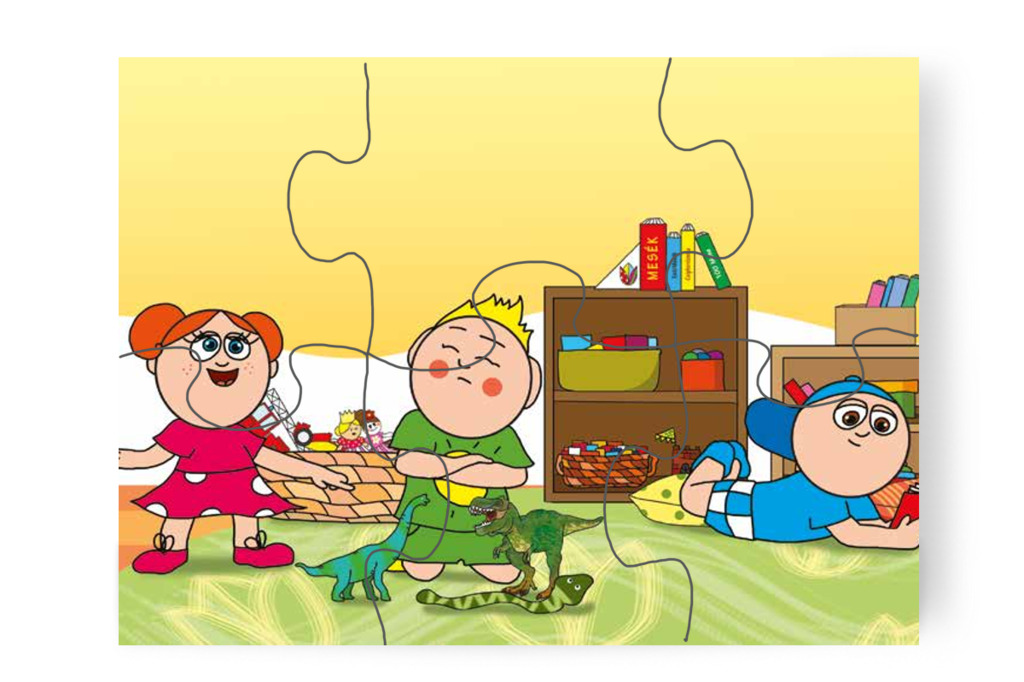 Klára kígyót kér a játékhoz – Patrik és az irigység puzzle, 6 darab [TC34-07-P06]