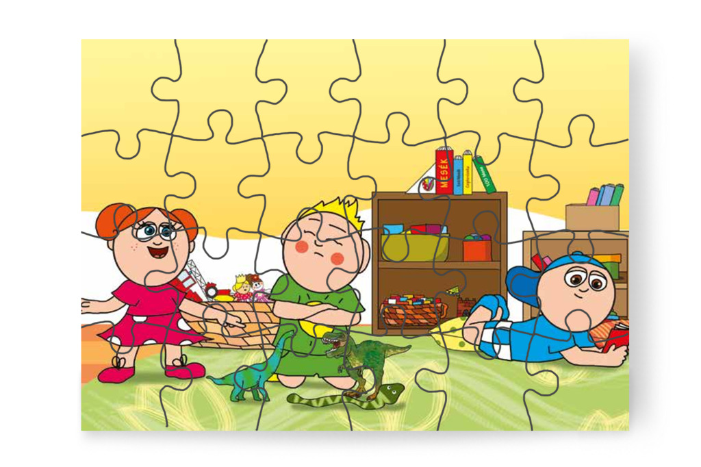 Klára kígyót kér a játékhoz – Patrik és az irigység puzzle, 24 darab [TC34-07-P24]