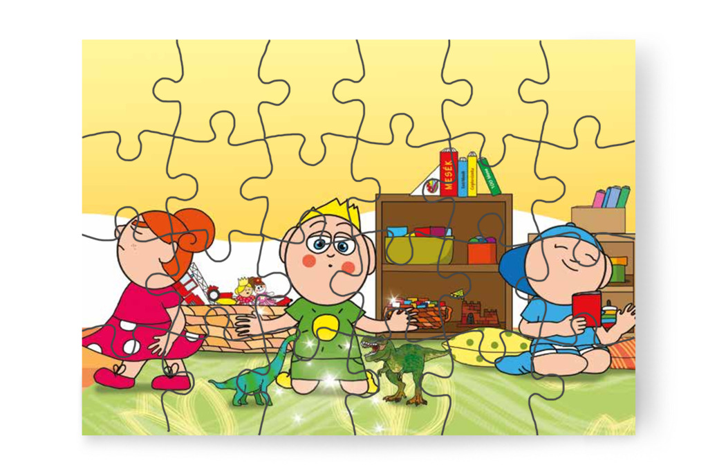 Eltűnik a játék kígyó – Patrik és az irigység puzzle, 24 darab [TC34-08-P24]
