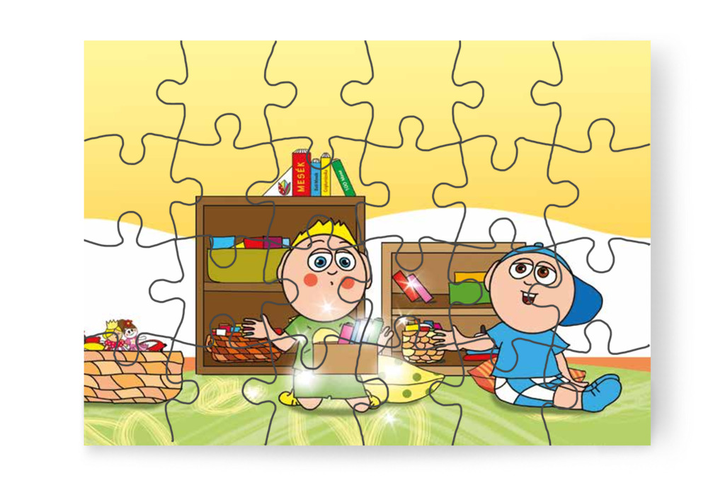 A kék mesekönyv is eltűnik – Patrik és az irigység puzzle, 24 darab [TC34-12-P24]