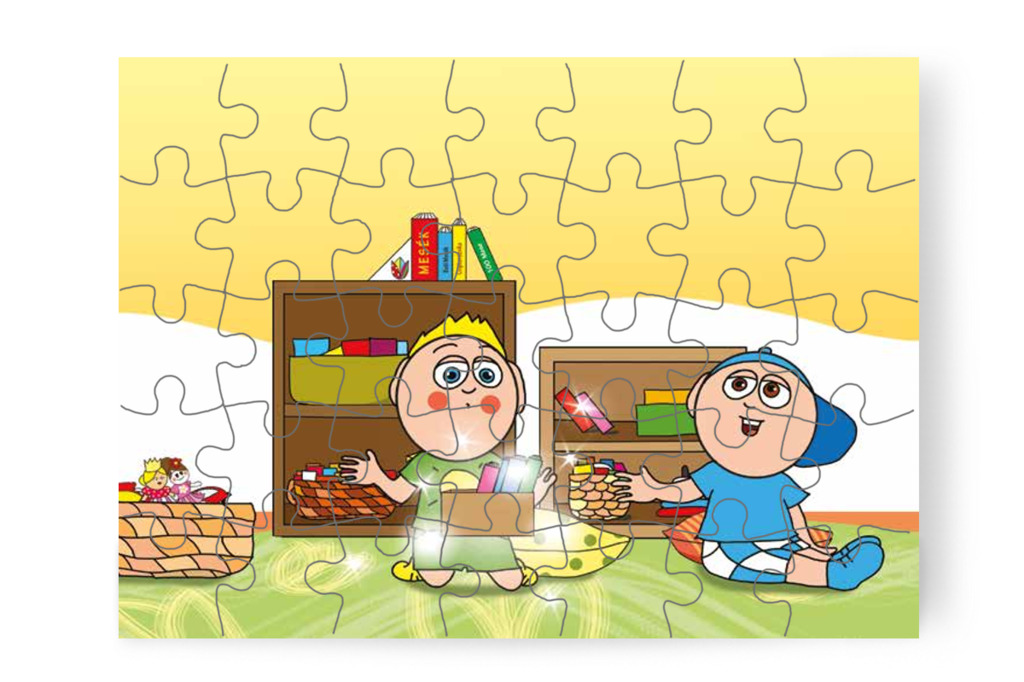 A kék mesekönyv is eltűnik – Patrik és az irigység puzzle, 35 darab [TC34-12-P35]