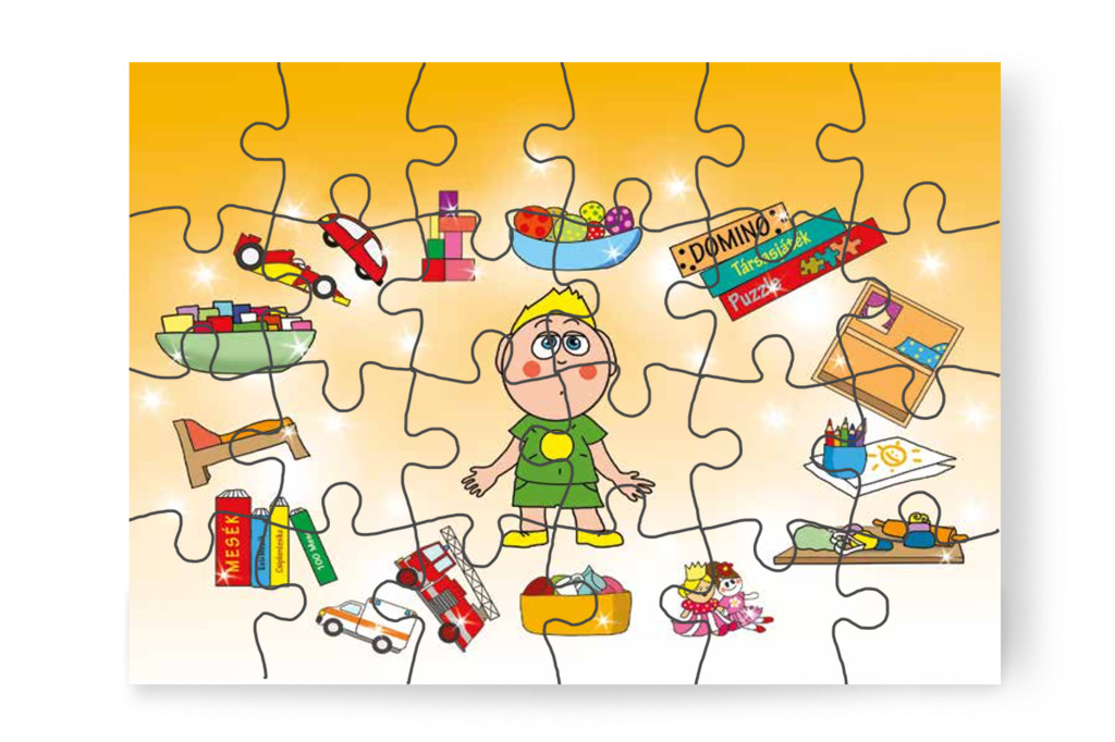 Egyre kevesebb játék marad – Patrik és az irigység puzzle, 24 darab [TC34-13-P24]
