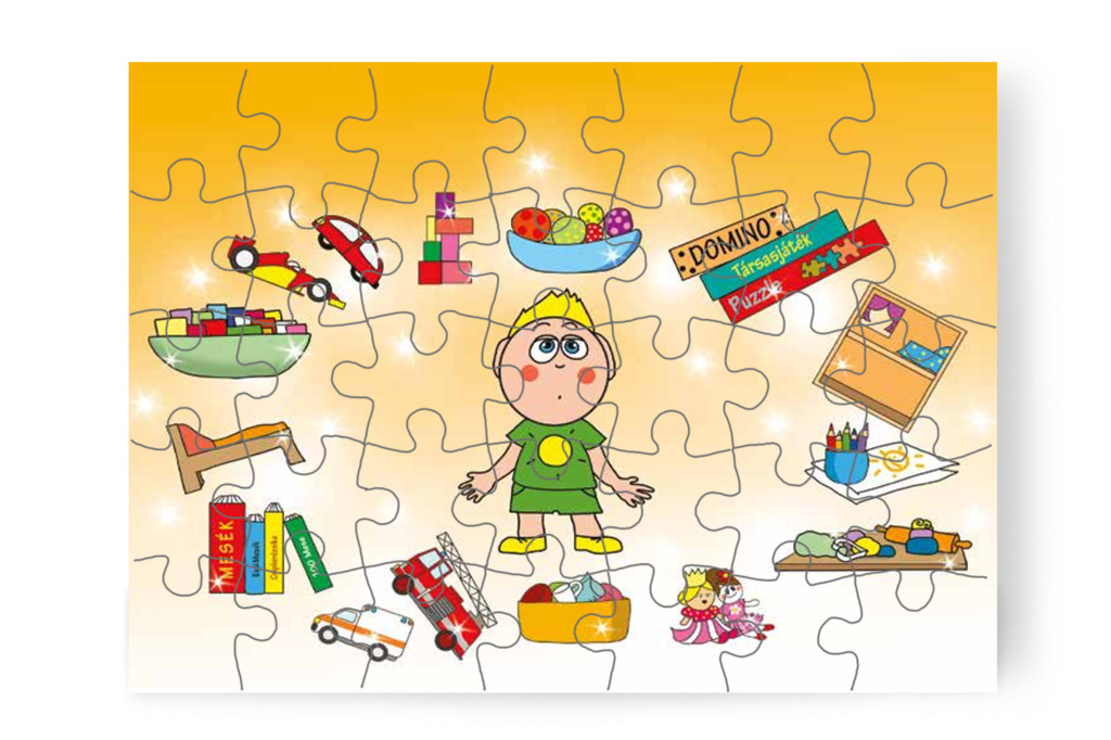 Egyre kevesebb játék marad – Patrik és az irigység puzzle, 35 darab [TC34-13-P35]