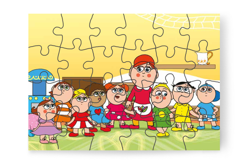 A gyerekek keresik a játékokat – Patrik és az irigység puzzle, 24 darab [TC34-15-P24]